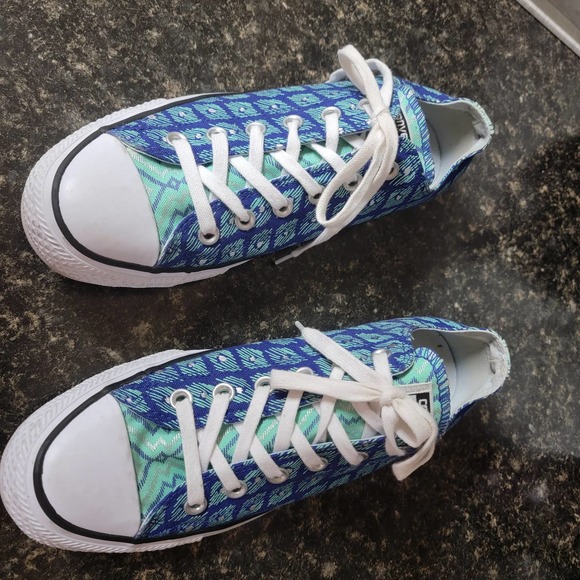 Converse Shoes - Converse Chuck Taylor AllStar Festival Print Ox Indigo/Green Glow/White sz 9.5